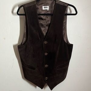 Lazo Leather Suede Vest Made In Italy